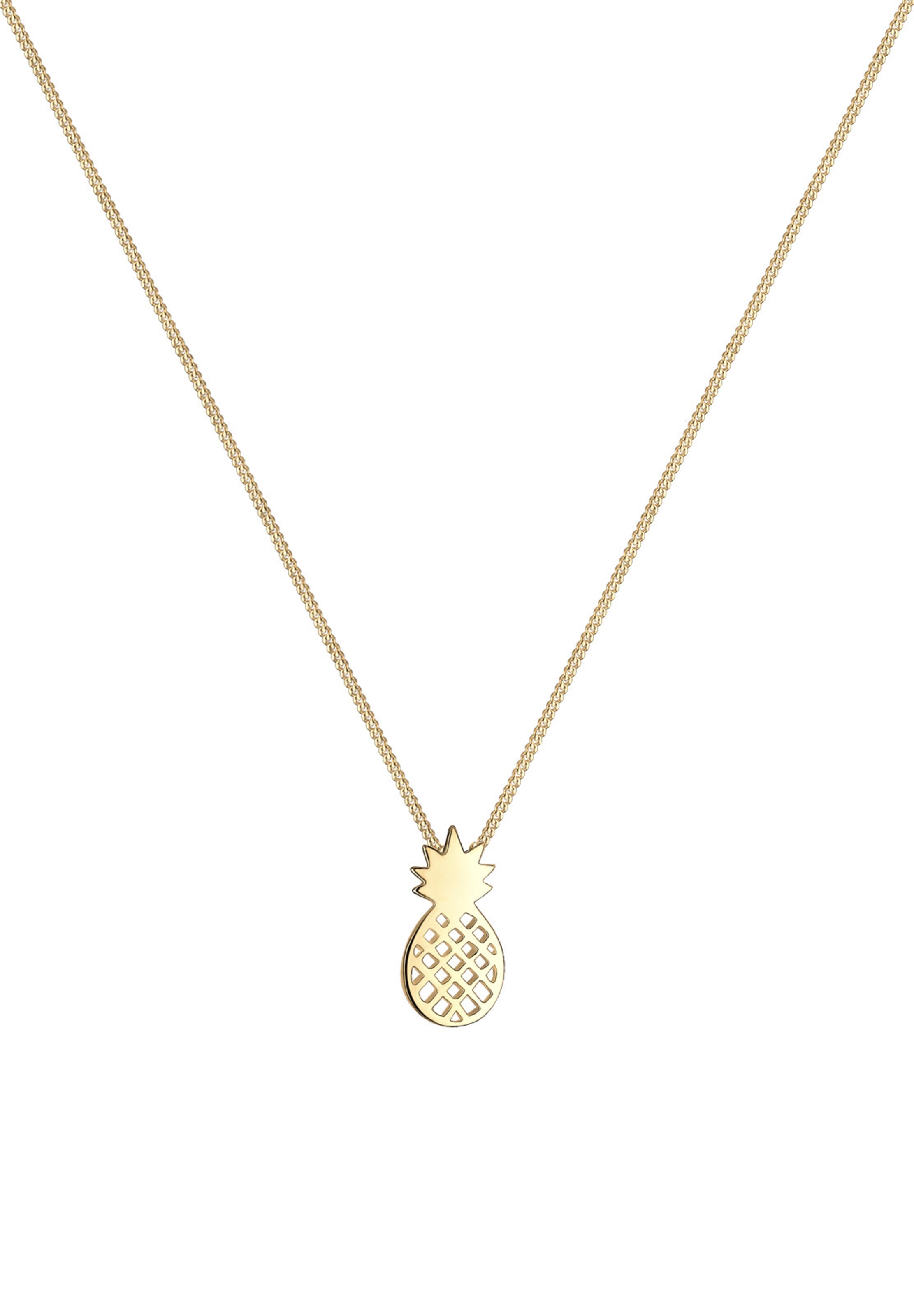ELLI Ketting 'Ananas' in Goud