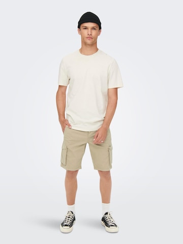 Only & Sons Regular Cargo Pants 'Mike' in Beige