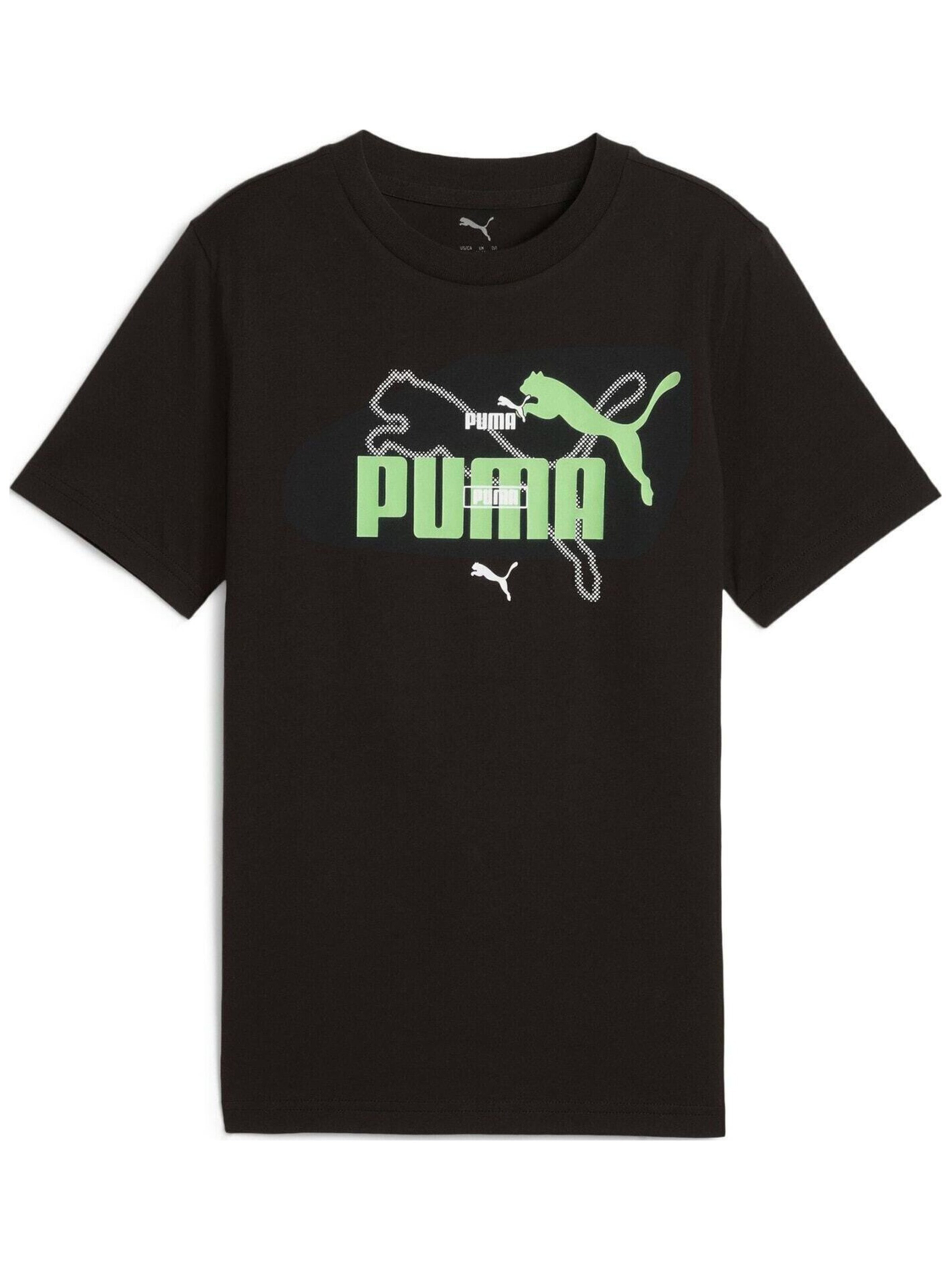 PUMA Shirt 'Puma Ess Logo Lab Summer Tee B' in Black: front