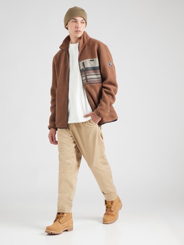 Iriedaily Fleecejacke 'Wonderer Track' in Braun