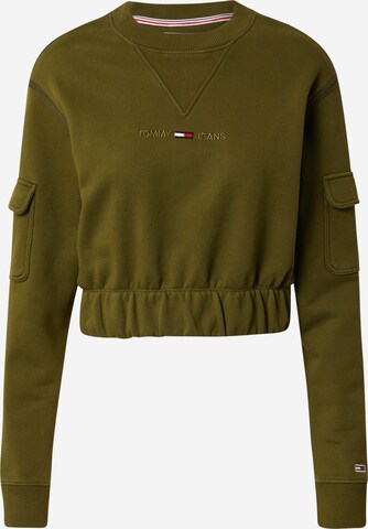 Tommy Jeans Dressipluus, värv roheline: eest vaates