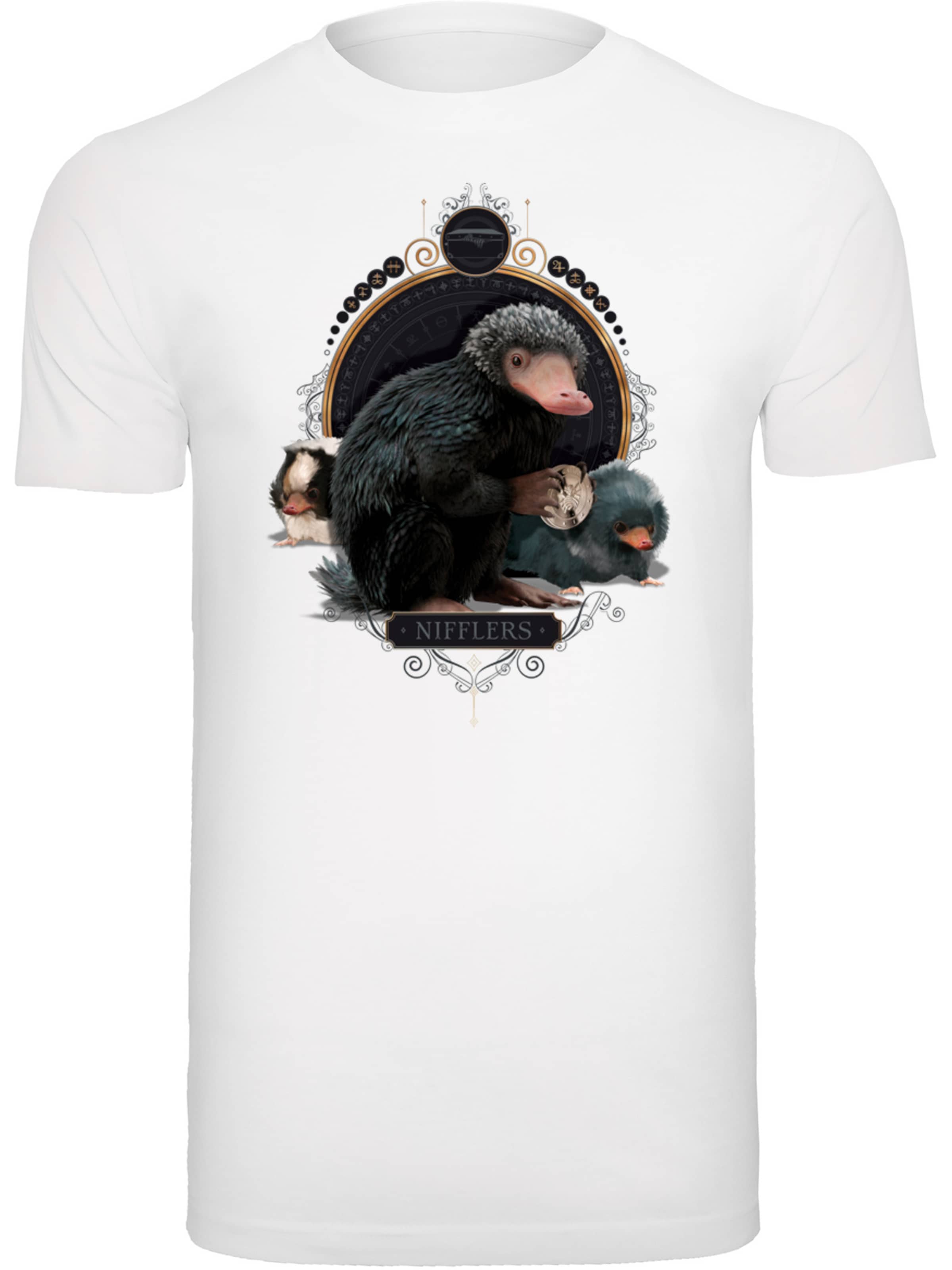 F4NT4STIC Shirt 'Fantastic Beasts 2 Baby Nifflers' in Wit: voorkant