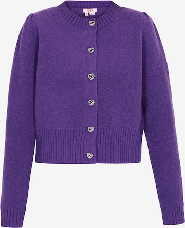 Cardigan MYMO en violet : devant
