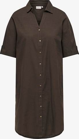 Robe-chemise ONLY Carmakoma en marron : devant