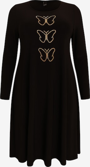 Yoek Kleid in gold / schwarz, Produktansicht