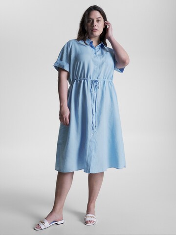 Tommy Hilfiger Curve Shirt Dress in Blue: front