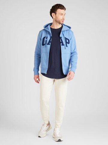 GAP Zip-Up Hoodie 'HERITAGE' in Blue