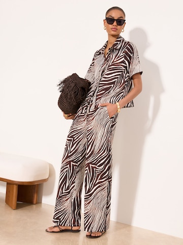 Lipsy Wide leg Broek in Bruin