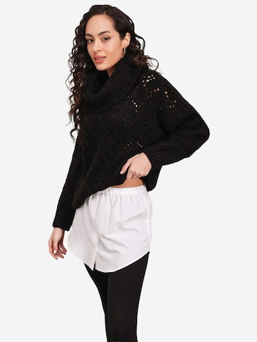 BigdartSlimfit Sweater majica 'Kapuzenpullover' - bijela boja