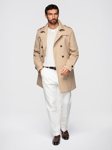 Ombre Between-Seasons Coat in Beige