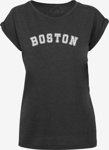 Maglietta 'Boston X' di Merchcode in grigio: frontale