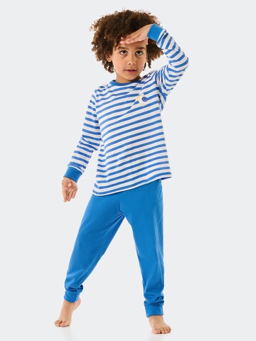 SCHIESSER Pajamas 'Natural' in Blue: front