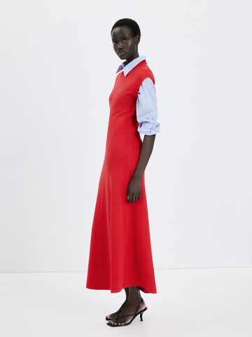 MANGO Gebreide jurk 'Pomodore' in Rood