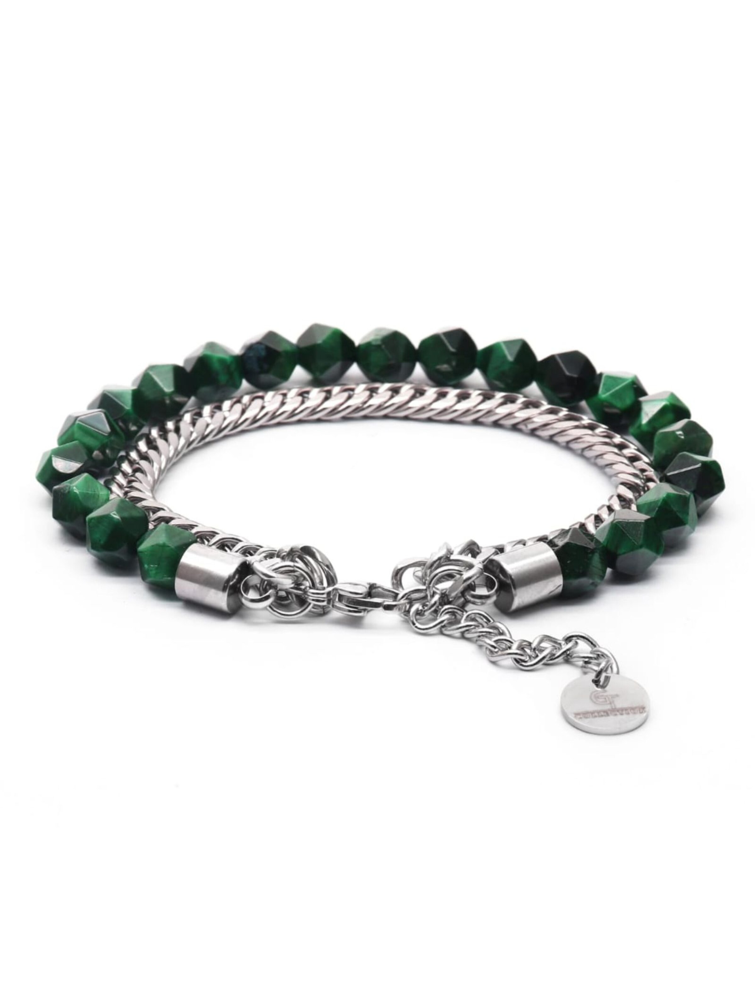 GT Collection Armband 'Faceted-Bead' in Groen