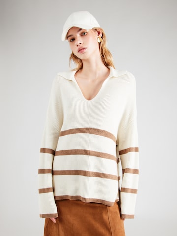 Fransa Sweater 'ALLY' in White: front