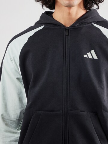 ADIDAS SPORTSWEAR Sports sweat jacket 'ESS' in Black