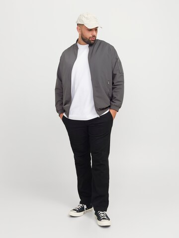 Jack & Jones Plus Between-season jacket 'JJERUSH' in Grey