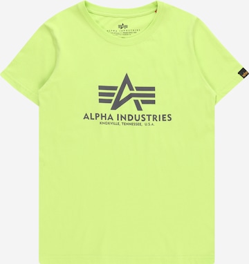 T-Shirt ALPHA INDUSTRIES en jaune : devant