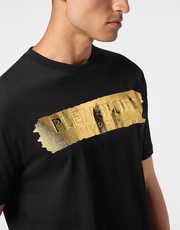 Plein Sport - Camiseta 'Silver Brush' en negro