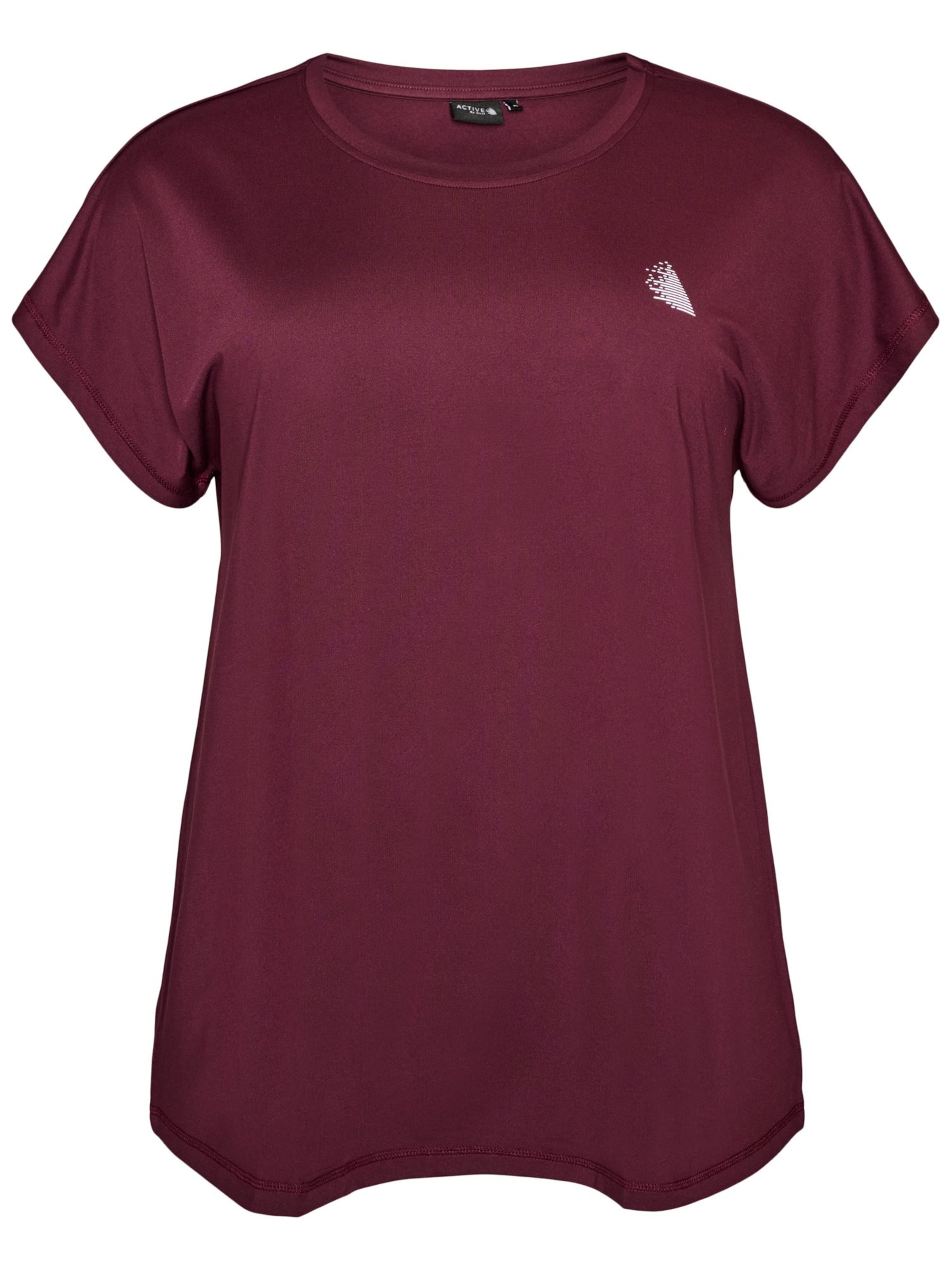 Active by Zizzi Shirt 'Abasic' in Red: front