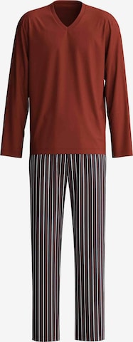 Pyjama long 'Cotton Special' CALIDA en rouge : devant