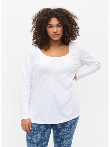 T-shirt Zizzi en bleu : devant