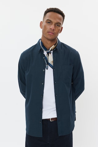 Matinique Sjaal 'Woolba' in Blauw: voorkant