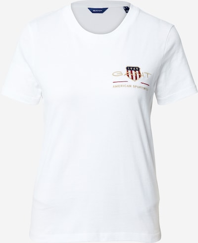 GANT Тениска 'Archive Shield' в тъмносиньо / злато / червено / бяло, Преглед на продукта