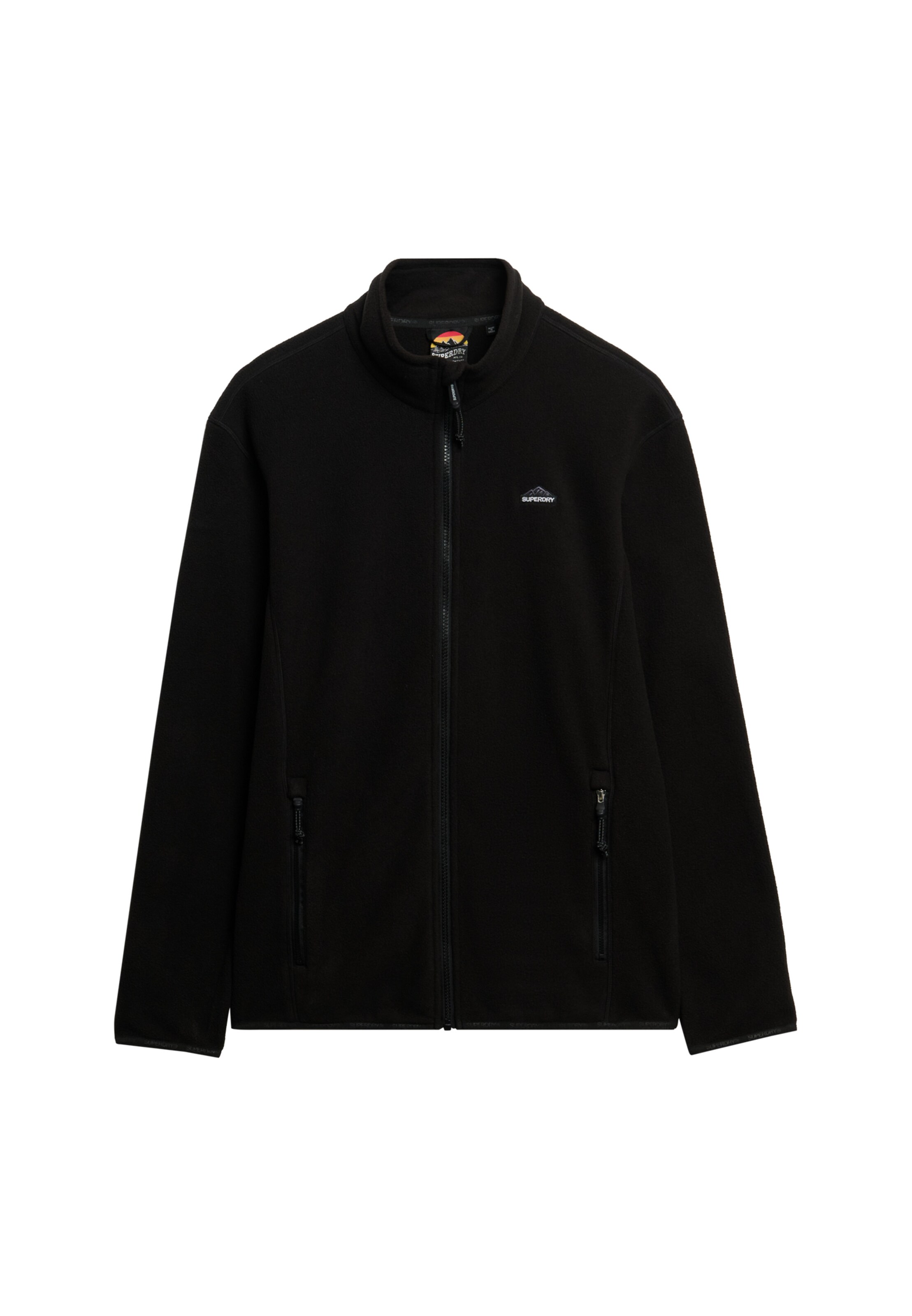 Superdry Fleece jas in Zwart: voorkant