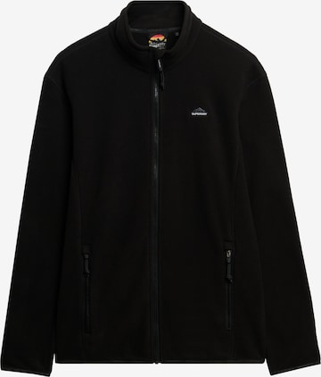 Veste en polaire Superdry en noir : devant