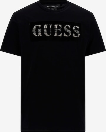 T-Shirt GUESS en noir : devant