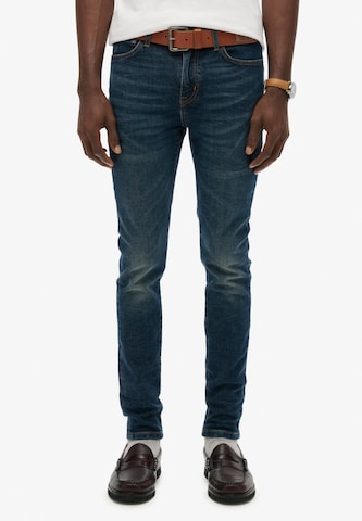 Skinny Jean Superdry en noir : devant