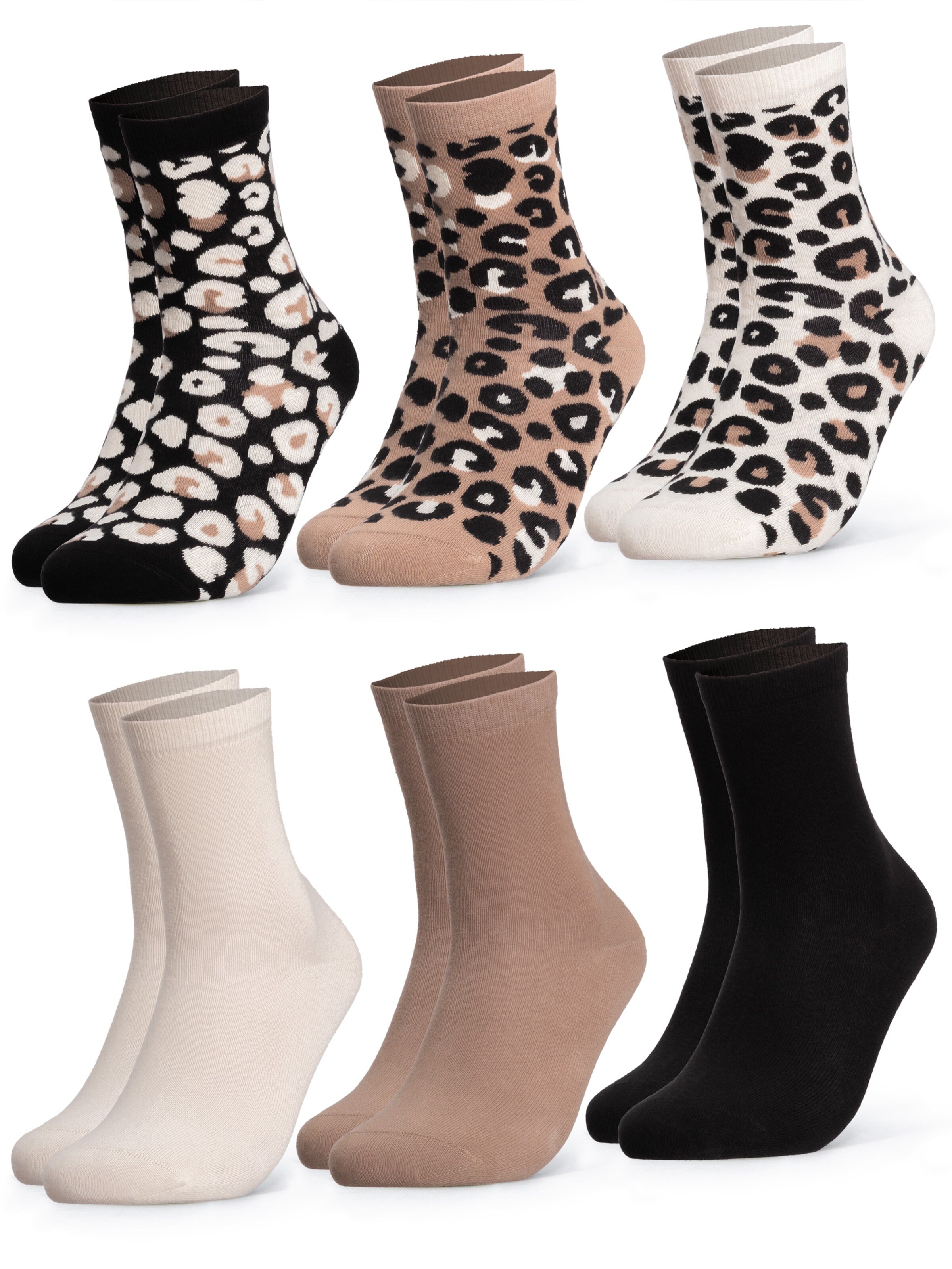 Occulto Socken 'Leo-Print' in Mischfarben: Vorderseite