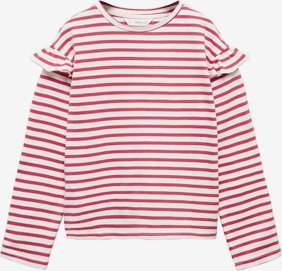 MANGO KIDS Shirt 'LINA' in dunkelrot / weiß, Produktansicht