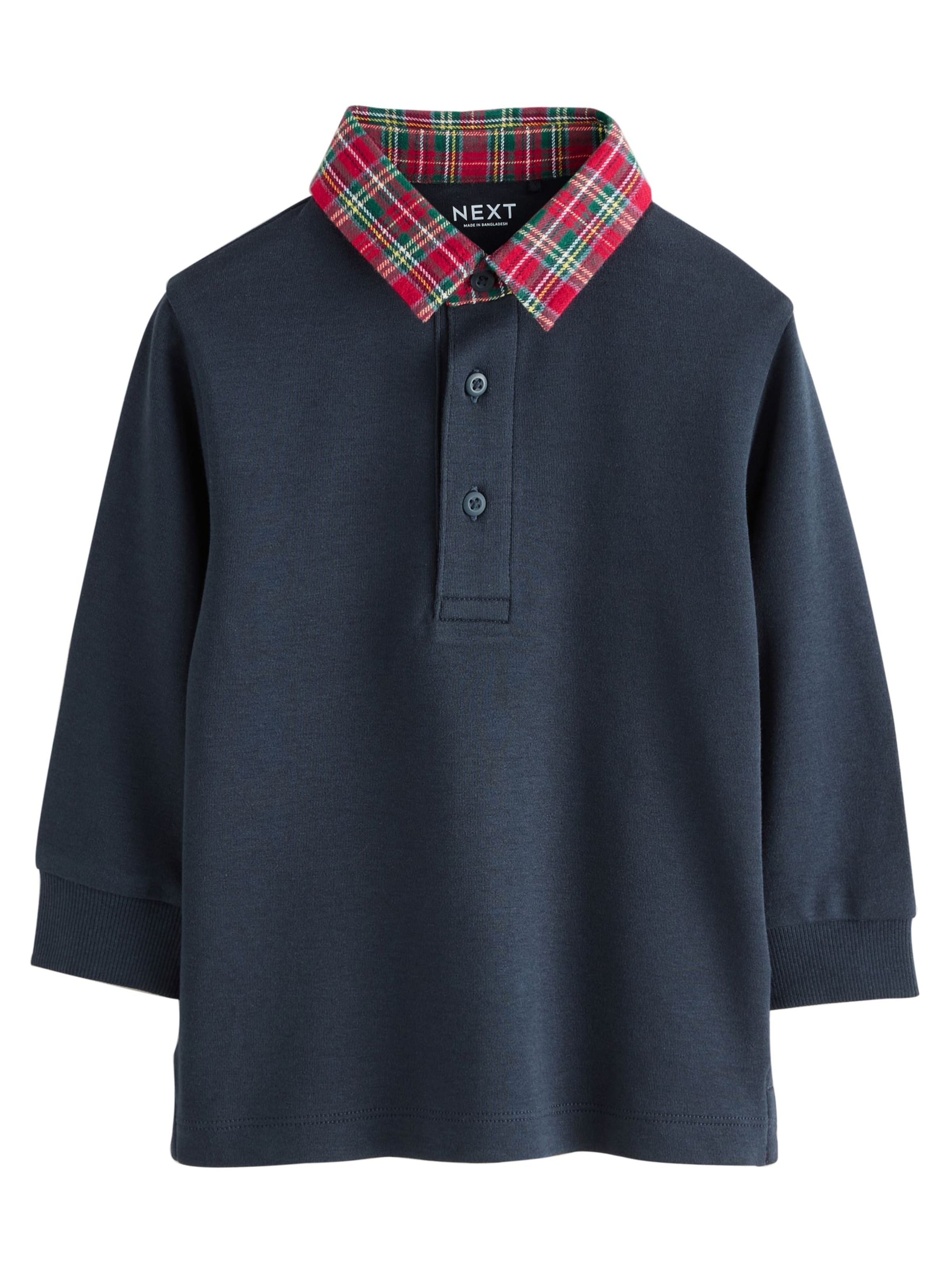 Next T-shirt i blå: framsida