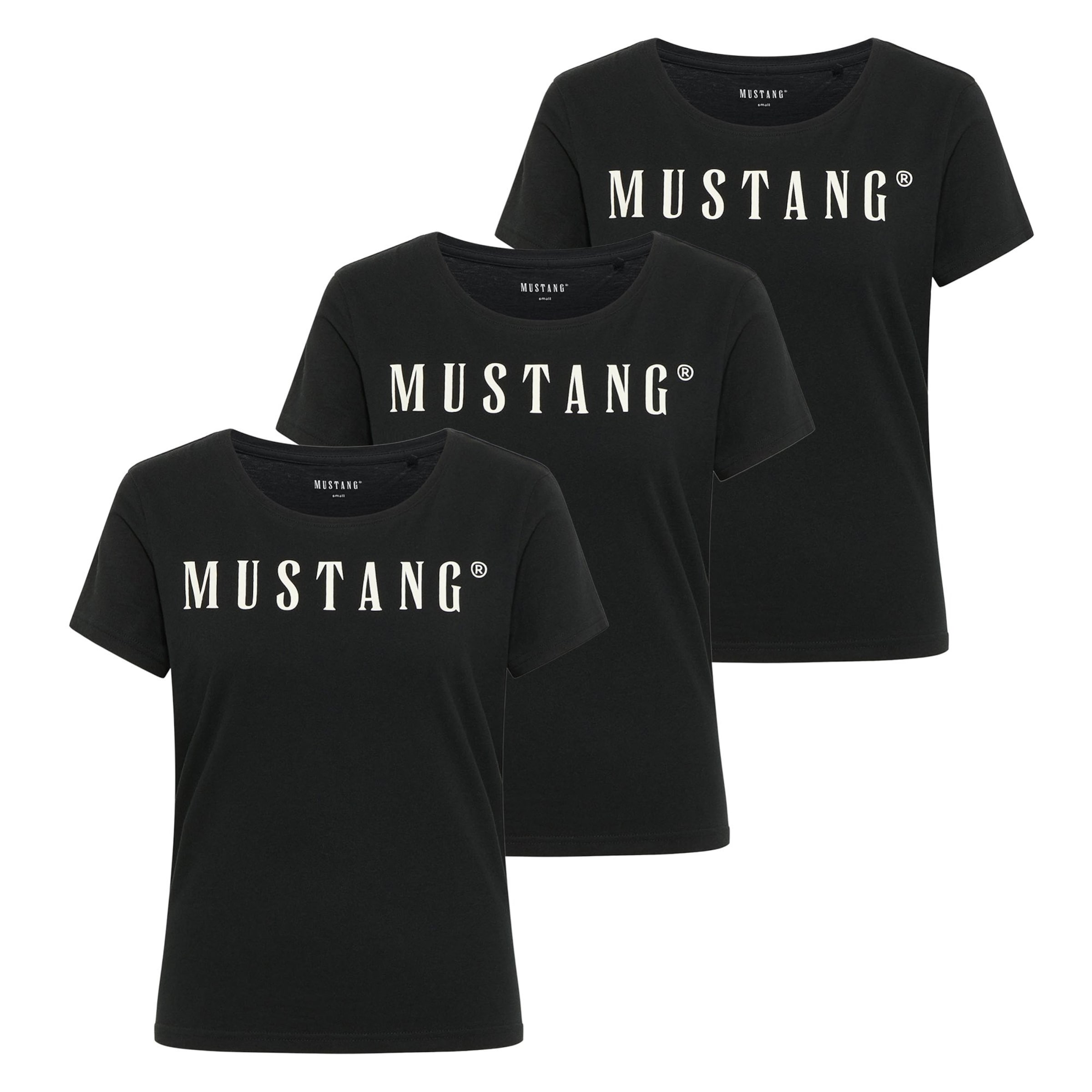 MUSTANG Shirt in Black / White, Item view