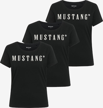 MUSTANG Tričko – černá: přední strana
