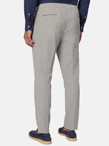 Boggi Milano Slim fit Pleated Pants in Grey