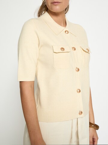 Cardigan 'Kaylee' Peppercorn en blanc