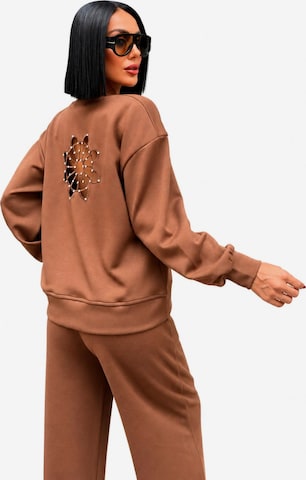 Sobe Istanbul Joggingpak 'Sobe- Dames Trainingspak - Loungewear- Joggingspak- Sporttrainingspak' in Beige: voorkant