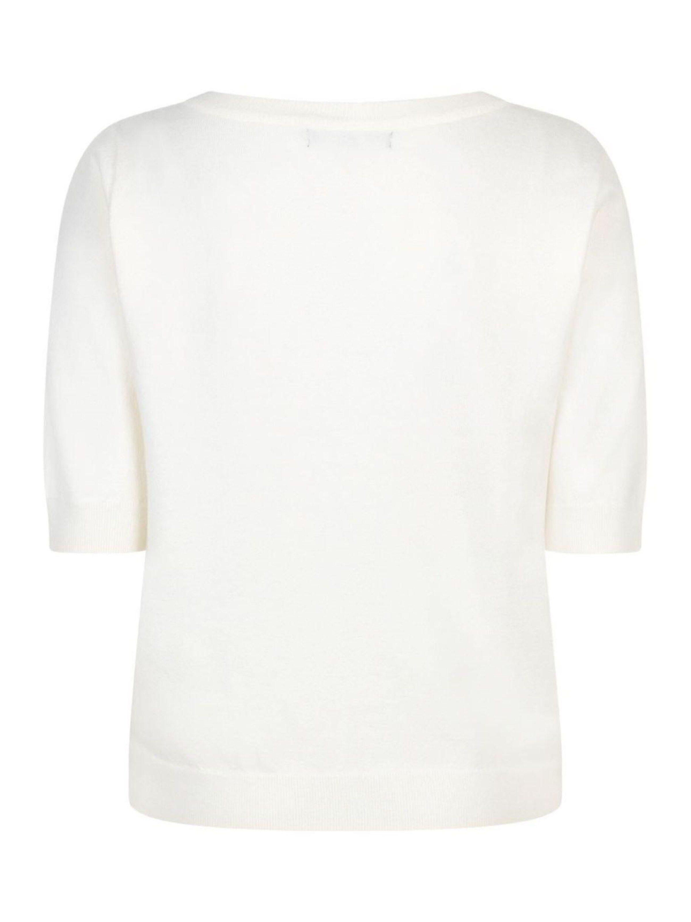 Red Button Shirt 'Red Button Sweet ribbon ecru' in Beige