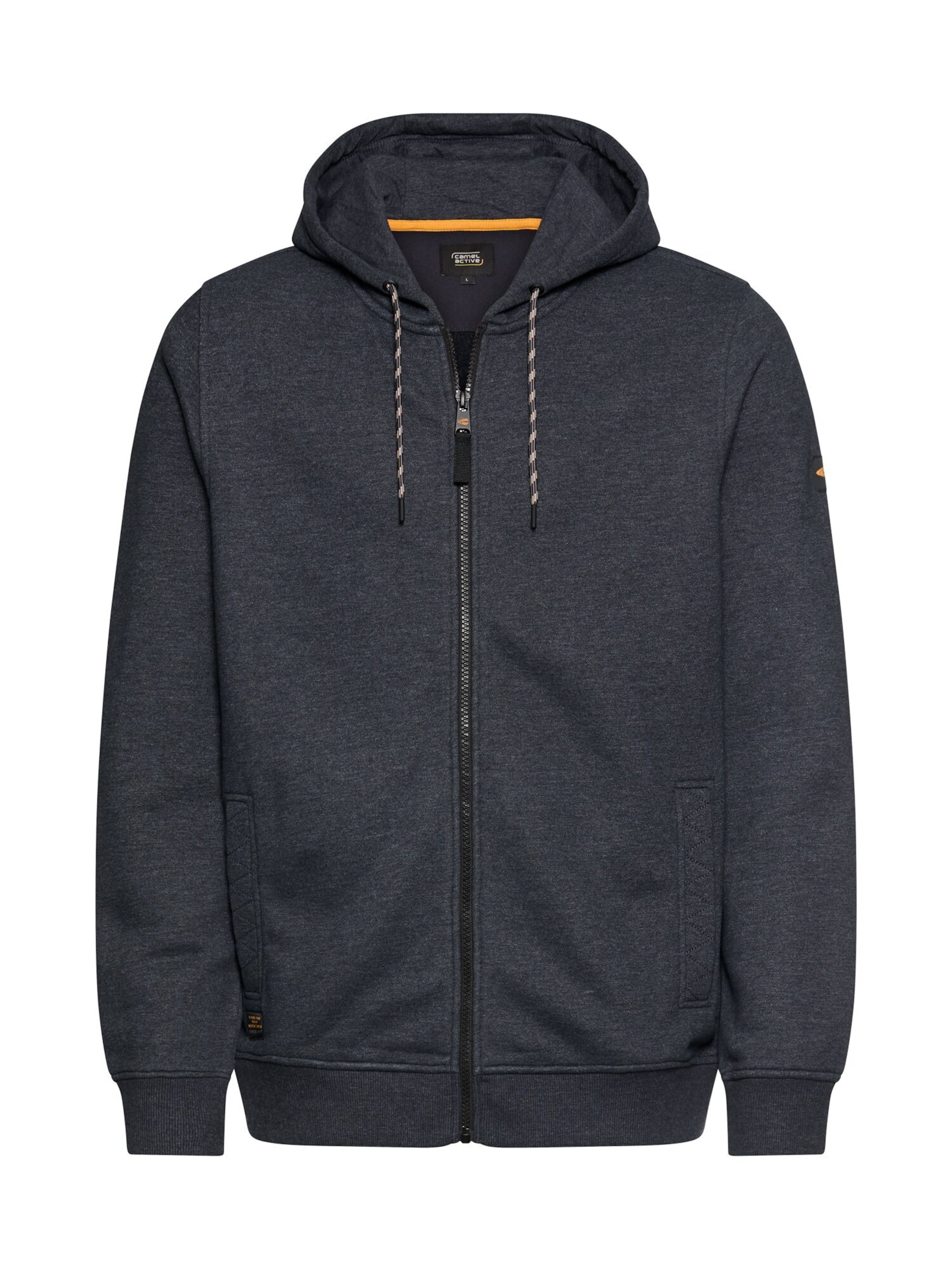 CAMEL ACTIVE Zip-Up Hoodie in Blue: front