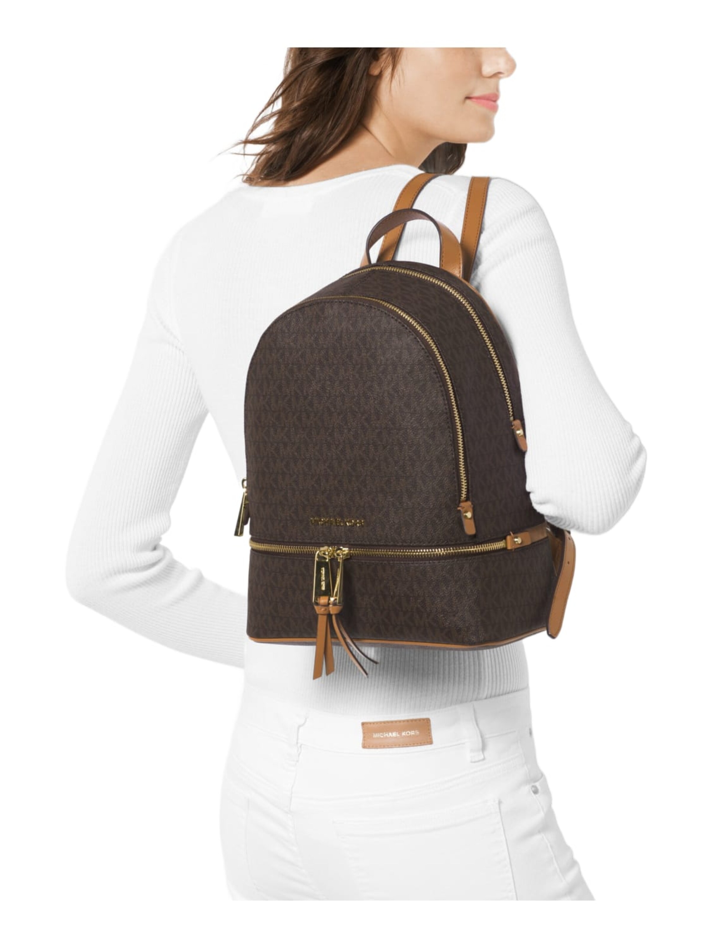 MICHAEL Michael Kors Backpack 'Michael Kors Sac à dos Rhea Zip Marron' in Brown