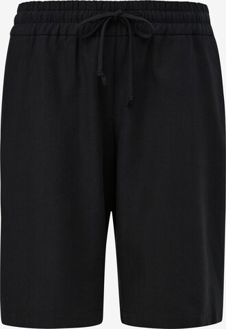 TRIANGLE Regular Trousers in Black: front