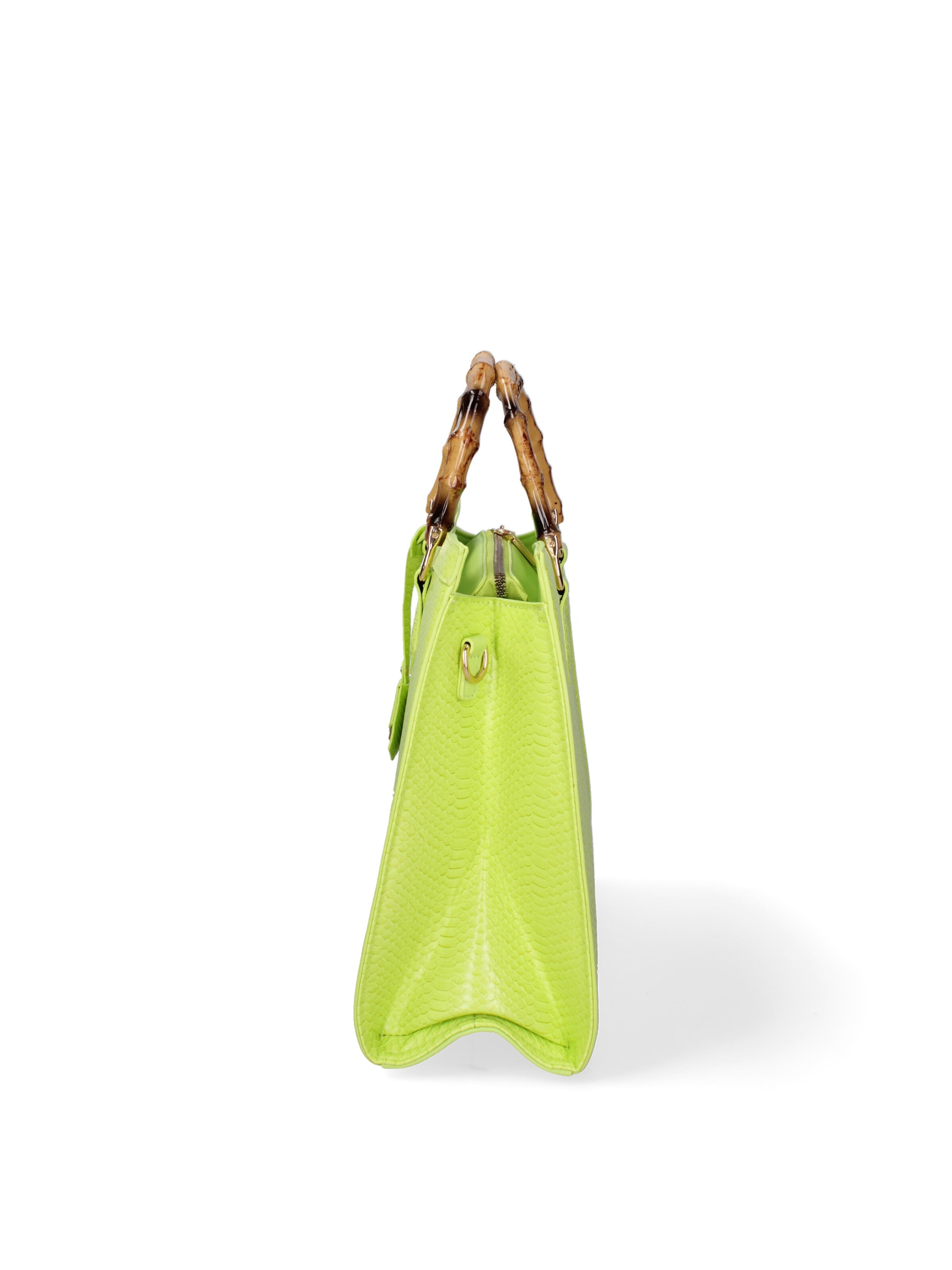 Borsa a spalla 'Borsa a Spalla Donna Ecopelle Vegana con Manico Bambù' di Diana&Co. in verde