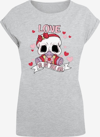 T-shirt 'Anti Valentinstag LOVE is in the air' F4NT4STIC en gris : devant