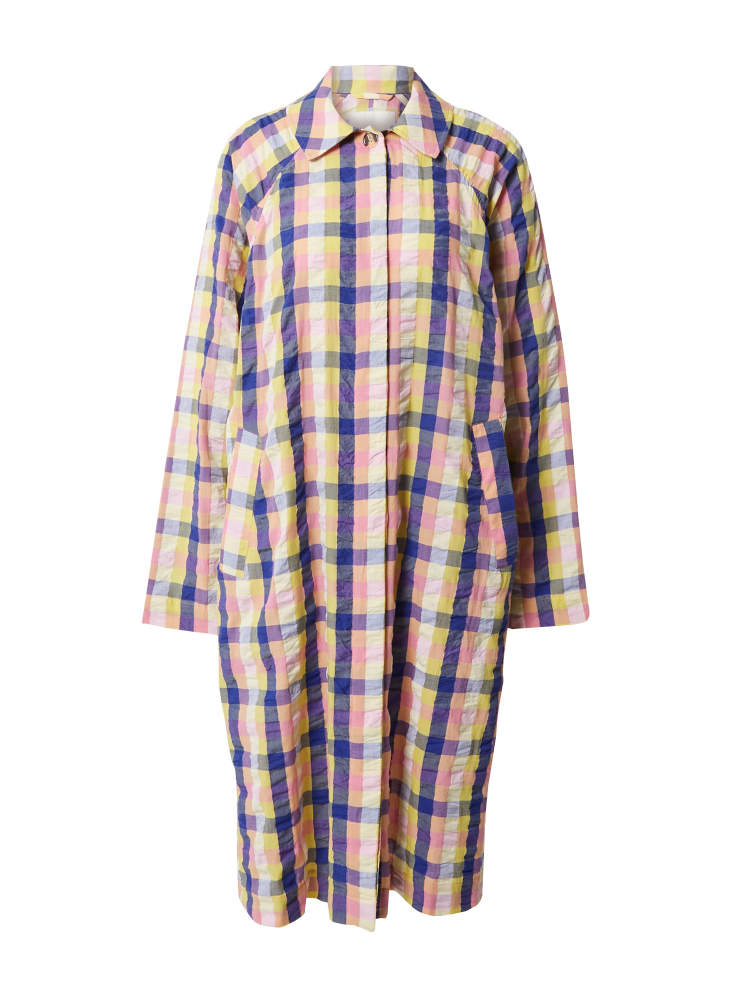 Palton de primăvară-toamnă de la Monki pe galben: față