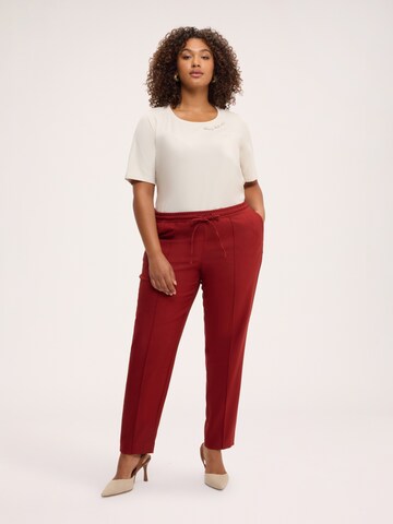 Fiorella Rubino - Slimfit Pantalón en rojo
