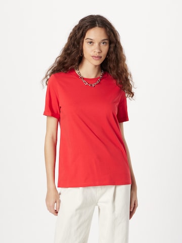 sarkans PIECES T-Krekls 'RIA': no priekšpuses