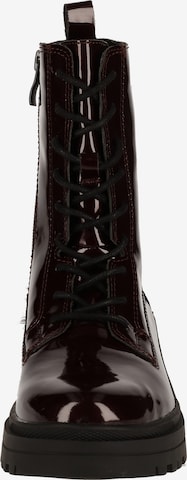 CAPRICE Lace-Up Ankle Boots in Red